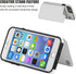 ONETOP Wallet Case for iPhone SE(2022) SE(2020) 7/8, Premium PU Leather with Card Holder, Kickstand, White