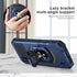 TJS Compatible for Cricket Icon 5 Case, AT&T Motivate 4 Case with Tempered Glass Screen Protector & Metal Ring Magnetic
