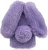 LCHDA Cute 3D Bunny Ears Phone Case for iPhone 13 Mini, Soft Furry Hairball TPU Bumper, Purple