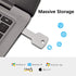 K&ZZ 64G USB2.0 64GB Key Shape USB Flash Drive, Metal Thumb Drive Flash Disk Memory USB Stick Expansion Disk, Silver