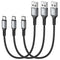 USB C Cable Short 1FT 3Pack, 12 inch 3A USB to USB C Fast Charger Braided Cord for Galaxy S10/S9/S8 Plus, Power Bank