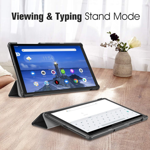 CaseBot Lenovo Tab M10 Plus (2020 2nd Gen) TB-X606F/X606X 10.3" FHD Tablet Case, Slim Shell Stand Cover, Black