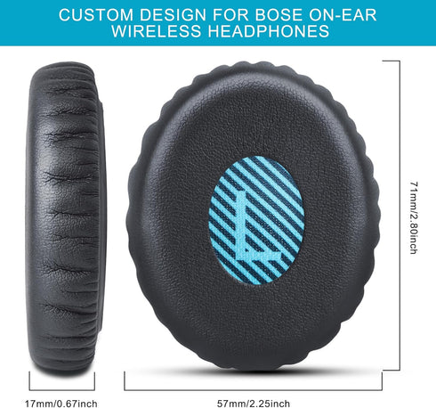 GVOEARS Ear Pads for Bose On-Ear 2 Headphones, OE2/OE2i/SoundTrue/SoundLink, Durable Blue Cushion Pads.