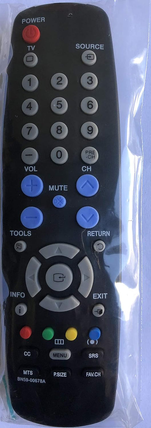 Remote Control BN59-00678A Compatible with Samsung HL61A510J1F, HL67A510J1F, LN19A330J1H, LN19A450C1D, LN19A650A1D,