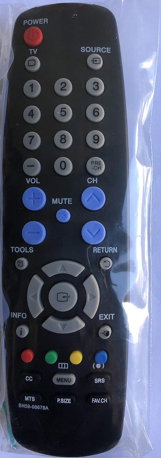 Remote Control BN59-00678A Compatible with Samsung HL61A510J1F, HL67A510J1F, LN19A330J1H, LN19A450C1D, LN19A650A1D,