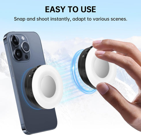 IUDSMKO 3-in-1 Magnetic Selfie Light, Phone Selfie Ring Light Compatible with iPhone Magsafe, Magnetic Beauty Selfie