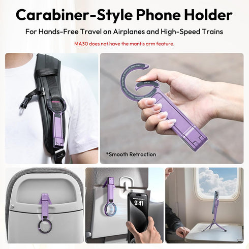 ULANZI MA30 17 16 15 14 13 12 Magnetic Phone Tripod Stand for iPhone, Aluminium Maglock Smartphone Mini Tripod Pocket