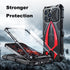 iPhone 14 Pro Max Case Metal Aluminium Bumper Cover with Built-in Soft Rubber Shock Proof Military Grade