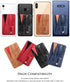 Dual Pockets Phone Wallet Stick On with Snap Closure, Adhesive Phone Card Holder for iPhone and Most Smartphones -