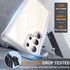 Temdan Galaxy S23 Ultra Case with Built-in Screen Protector, 2 Lens Protectors, Touch Sensitive, White