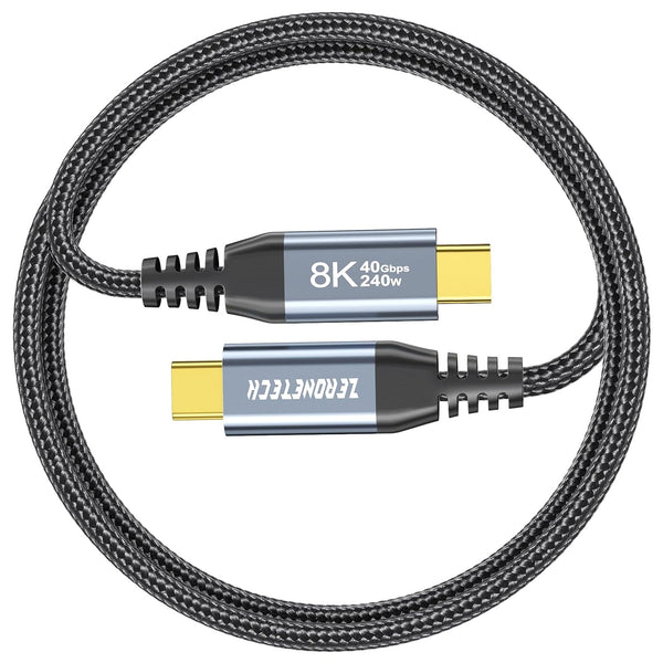 USB C to USB C 3.2 Cable 3.3FT, 40Gbps Data Transfer 8K@60Hz USB C Monitor Cable for Video, 240W PD Fast Charging for