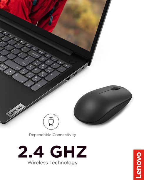 Lenovo 530 Wireless Mouse – Full Size Computer Mouse for PC, Laptop, Windows Computer - 2.4 GHz Nano USB Receiver - Ambidextrous Design - 12 Months Battery Life – Cordless by Lenovo