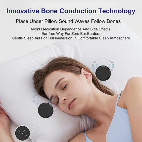 Gugxiom Foldable Bone Conduction Music Box for Sleep, Wireless Bluetooth Speaker with White Noise & Timer, Portable