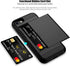 Nvollnoe for iPhone SE Case 2022/iPhone SE 2020/7/8 Case with Card Holder Heavy Duty Protective Dual Layer Shockproof Hidden Card Slot Slim Wallet Case for iPhone SE 3rd/2nd/7/8-4.7''(Black)