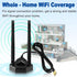Eightwood Dual Band WiFi Antenna 2.4GHz 5GHz RP-SMA with 6.5ft Extension Cable for PC Desktop, PCIe WiFi Card