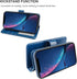 Bocasal iPhone Xr Wallet Case - PU Leather Magnetic Detachable Kickstand with Card Holder, Blue