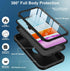 for iPhone 11 Case, Built-in Screen Protector Heavy Duty Drop Protection, Full Body Rugged Shockproof Cover - Black