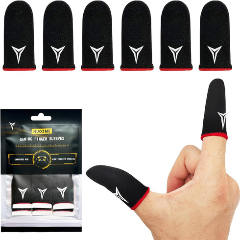6 Pack Mobile Phone Gaming Finger Sleeves, Nuozme Finger Sleeves Compatible with
