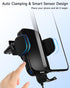 ZOOAUX Wireless Car Charger Vent Mount, 15W Fast Charging Auto-Clamping Car Phone Holder for iPhone and Samsung