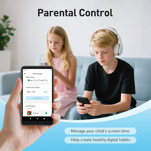 AGPTEK 80GB MP3 T07S 4'' 512GB, Player for Kids with Bluetooth and WiFi, Music Player with Parental Controls, Spotify