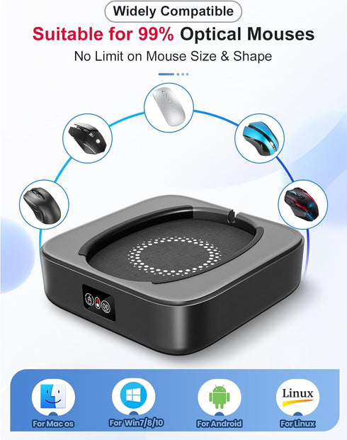 Meatanty Mouse Mover Undetectable Device, Super-Silent Mouse Jiggler, Adjustable Interval Timer for Active Computer