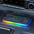 REESTECQI 15W iPhone16/15/14/13/12, (30CM+ 70CM Wireless Car Charger Pad, RGB Wireless Charger for Car Type C Non Slip