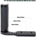 FOTGA 1/4"-20 Universal Side Handle Hand Grip Holder Video Stabilizer with Arca Swiss Base Plate
