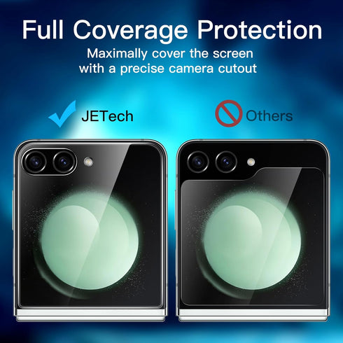 JETech Front Screen Protector for Samsung Galaxy Z Flip 5, Full Coverage PET Film, HD Clear, Case Friendly, 3-Pack