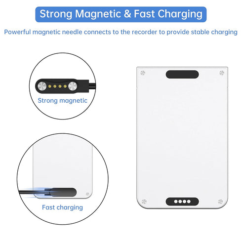 Mugust 2 Pack 3.3ft USB C Magnetic for PLAUD Note AI Voice Recorder Charger, Replacement Charging Cable Accessories