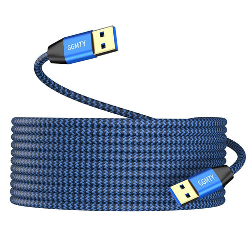 GGMTY USB to USB Cable 1.5FT, Durable Braided USB 3.0 Male to Male