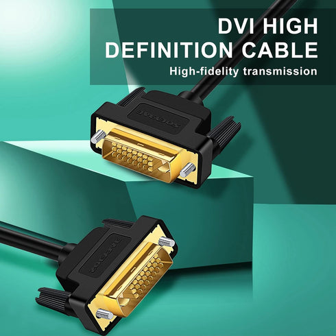 DVI to DVI Cable 3ft, Male to Male Digital Video Monitor Cable, Supports 1920x1200 for Gaming, DVD, HDTV, Projector