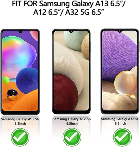 YWXTW Privacy Screen Protector for Samsung Galaxy A12/A13/A32 5G, Anti Spy Tempered Glass Protector, 2-Pack (Black)