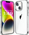 JJGoo Compatible with iPhone 14 Case, Clear Transparent Shockproof Phone Case, Slim Anti-Scratch Hard PC Back