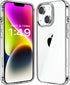 JJGoo Compatible with iPhone 14 Case, Clear Transparent Shockproof Phone Case, Slim Anti-Scratch Hard PC Back