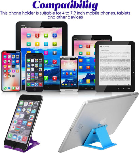 24 Pcs Cell Phone Stand, Adjustable Tablet Stand, Universal Foldable Multi Angle Pocket Phone Stand for Desk,
