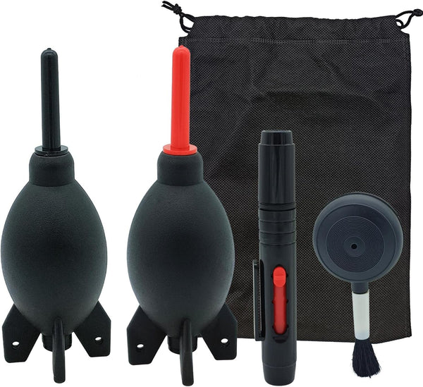 Lens Cleaning Kit, 2 Pcs Rubber Rocket Air Blower, Cleaning Pen, Blower Brush for Lens, Camera, SLR, Phone