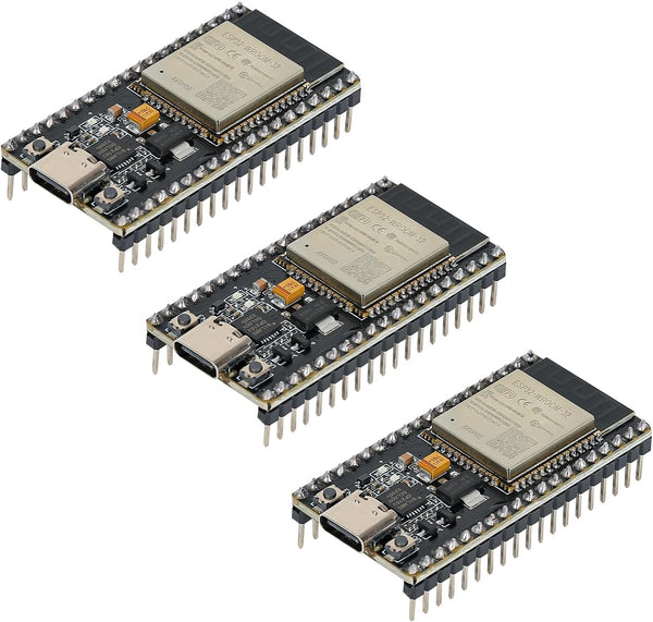 3pcs ESP-WROOM-32 ESP32 Development Board, Type-C USB Module, 2.4GHz Dual-Mode WiFi + Bluetooth Dual Cores