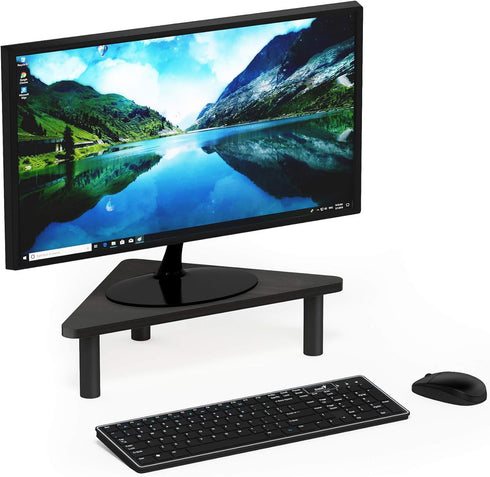 Furinno TURN-N-TUBE Monitor Stand Riser, 19.6" Wide Triangle Corner Monitor Riser, Laptop