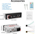 Single Din Car Stereo Bluetooth Car Radio, Car Audio with Handsfree and App Control, LSLYA 4X50W Car Radio Supports FM,