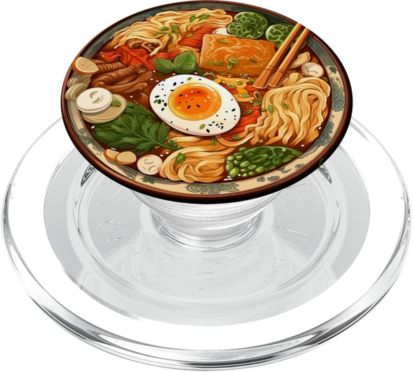 Ramen Japanese Food Anime Style Noodles PopSockets MagSafe PopGrip for iPhone