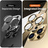 2 Pack Camera Lens Protector for iPhone 15 Pro Max/iPhone 15 Pro/iPhone 14 Pro Max/iPhone 14 Pro, Aluminum Alloy Sapphire Glass Camera Cover Screen, Anti-drop, Case Friendly- Gold