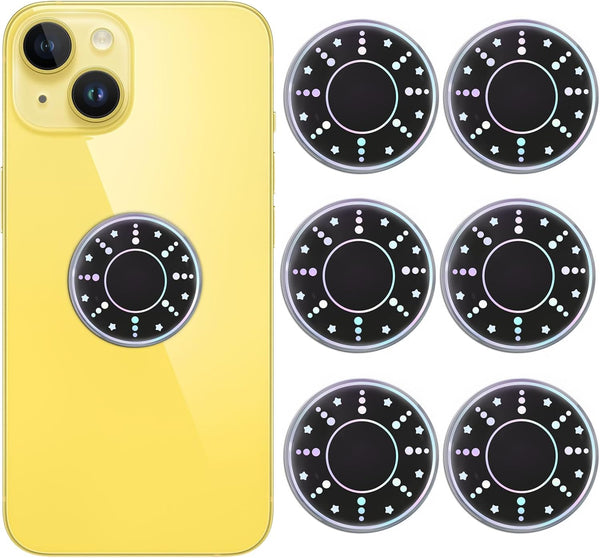 HOQIOE 6 Pieces Cell Phone Stickers Blockers Equipment Stickers Devices Accessories for Mobile