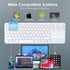 SANWA Multi Device Bluetooth Keyboard with Touchpad, Rechargeable Keypad for Laptop, Desktop, iPad/iPhone, Compatible