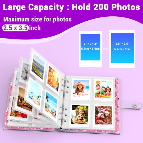 Kids Photo Album for Instax Mini, Applicable to Fujifilm Instax Mini 11/12/40, KODAK Mini Photo, Gift for Ages 4-10