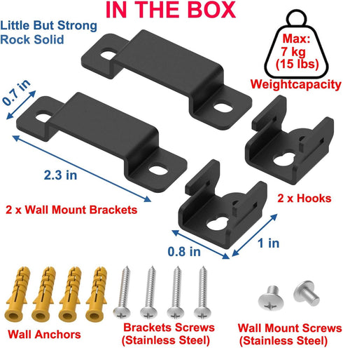 Soundbar Wall Mount Bracket for Vizio Soundbar, Speaker Wall Mounts for Surround Sound or Bookshelf Speakers