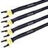 CESS-028L HiFi Premium Speaker Cable Jumpers 8 Inches - Fork Spade Plug to Spade Plug Speaker Jumper Cables - 4 Pack (Large Fork)