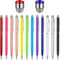 Outus 12 Pieces Stylus Pens for Touch Screens, Retractable Fiber Tip 2 in 1 Capacitive Ballpoint Pen for iPad iPhone