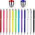 Outus 12 Pieces Stylus Pens for Touch Screens, Retractable Fiber Tip 2 in 1 Capacitive Ballpoint Pen for iPad iPhone
