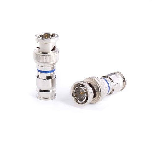 THE CIMPLE CO BNC Compression Connector - Pack of 10 for RG6 Coaxial Cable, Male BNC Connectors for CCTV