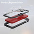 Waterproof Case for iPhone 15 Pro, Shockproof Protective Cover with Built-in Screen Protector for 6.1'' (clear black)